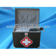 square corner aluminum first aid kit box with 2 colors